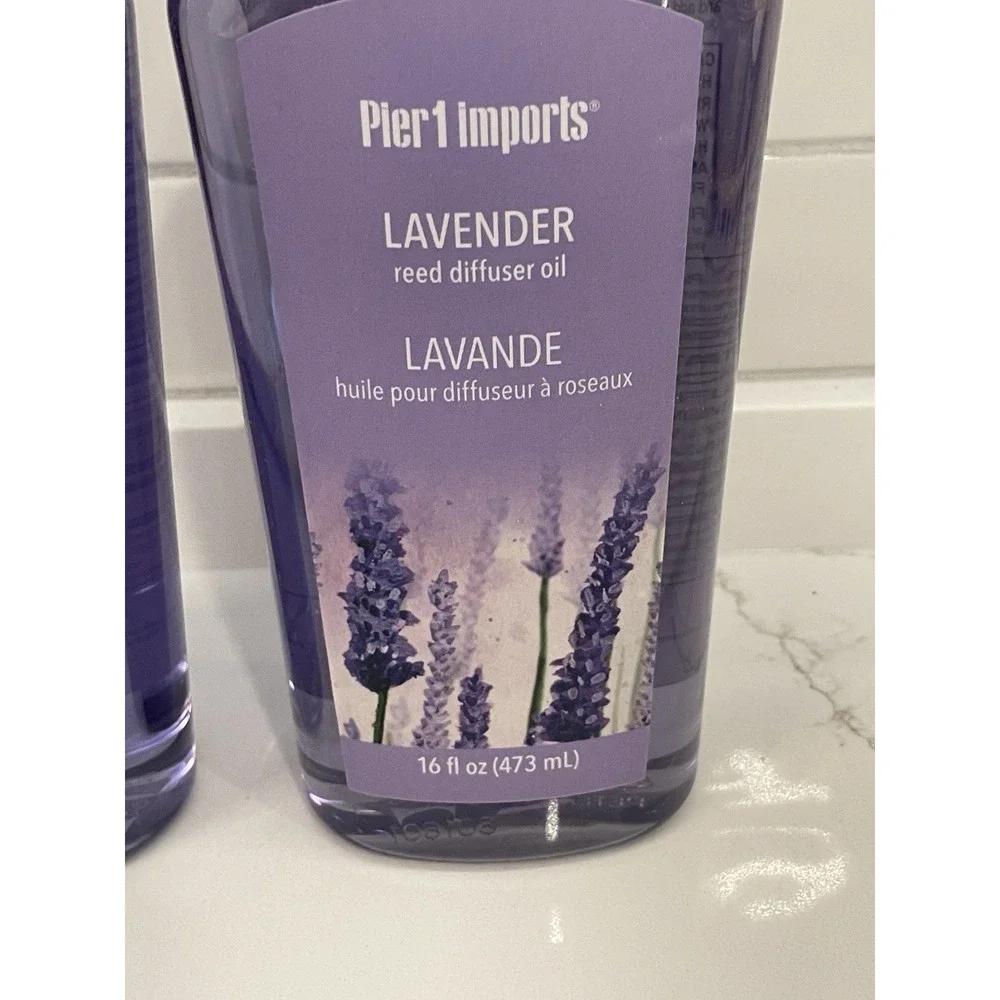 Pier 1 Imports Lavender Reed Diffuser Oil 16 fl oz Lot of 2 Scented Liquid New